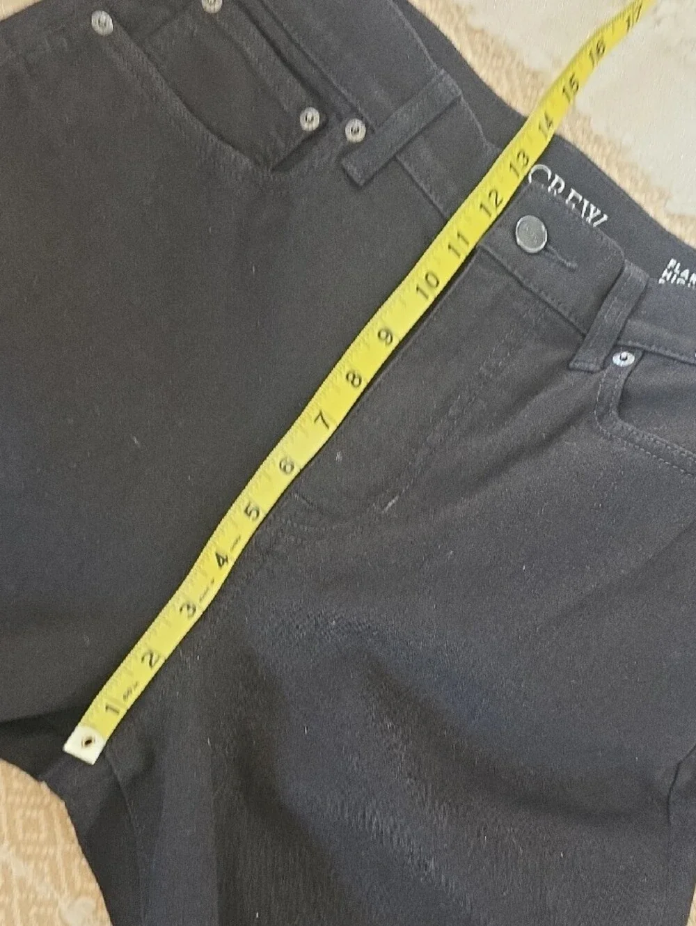 J. Crew Black Rinse Vintage Flare Wide-Leg Jeans Stretch Size 29